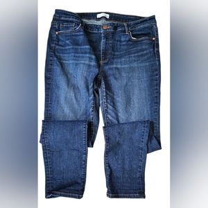 Ann Taylor LOFT curvy skinny blue denim jeans 32/14